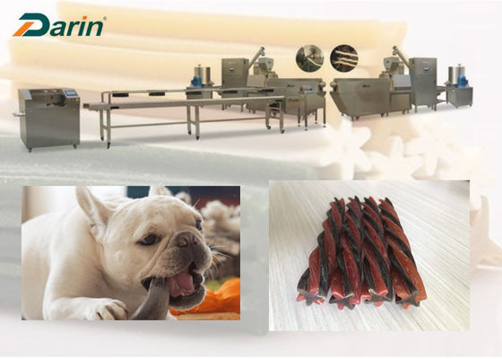 Dây chuyền sản xuất vật nuôi nhai 100KW bằng thép không gỉ cho răng của chó