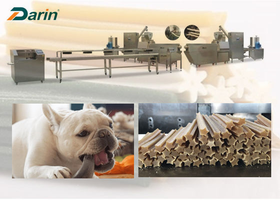 Dây chuyền sản xuất vật nuôi nhai 100KW bằng thép không gỉ cho răng của chó