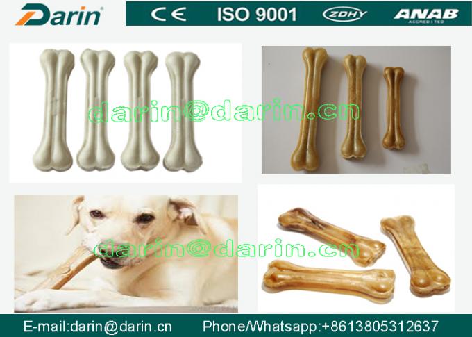 Chứng nhận CE Đức motor PLC Kiểm soát ép Rawhide Rawhide Máy móc thức ăn cho chó xương
