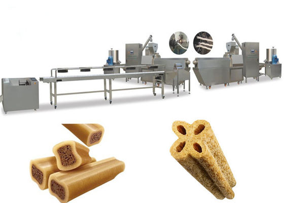 Twin Color Twisted Shape Pet Food Machine Nhai Gum Dog Snacks Dây chuyền sản xuất