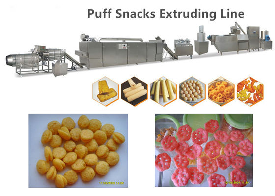 Tốc độ cao Puff Snack Máy làm bột gạo Chất liệu SS304
