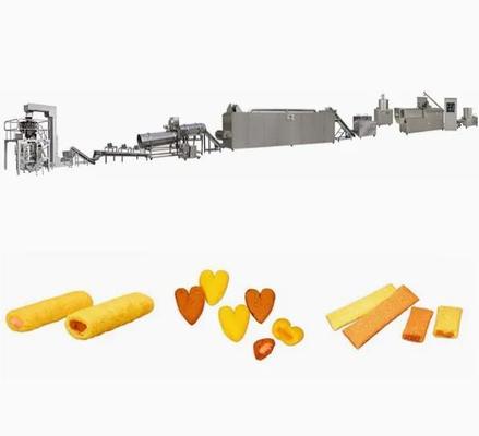 Máy xáo trộn lúa mì Oat Rice Puff được trang bị máy đóng gói