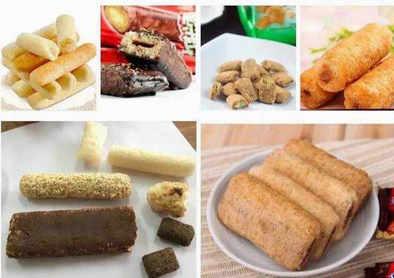 Máy xáo trộn lúa mì Oat Rice Puff được trang bị máy đóng gói