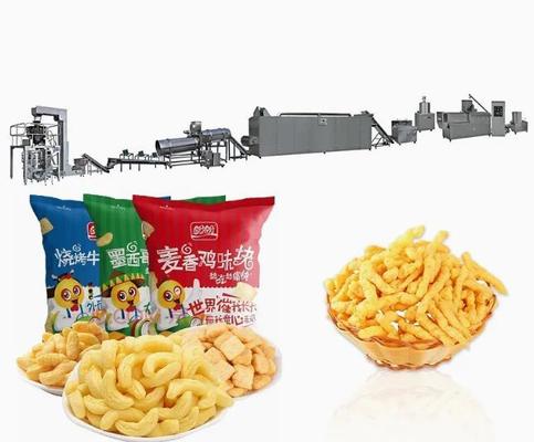 Bột ngô chế biến thức ăn nhanh Puff với kết thúc pha trộn, ép đùn, tạo hình