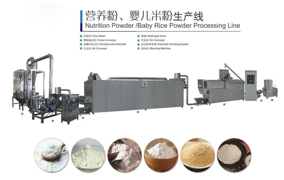 Máy ép đùn thực phẩm tự động, dây chuyền sản xuất bột dinh dưỡng cho trẻ sơ sinh