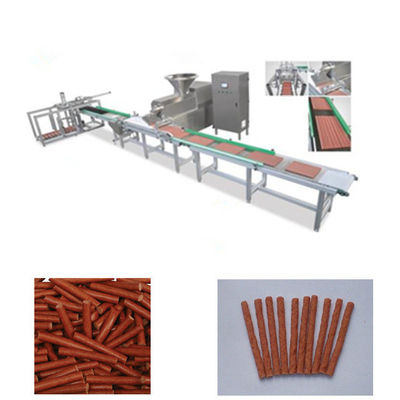 Dải thịt chó Máy ép đùn lạnh Thức ăn cho chó Dây chuyền đùn dải thịt