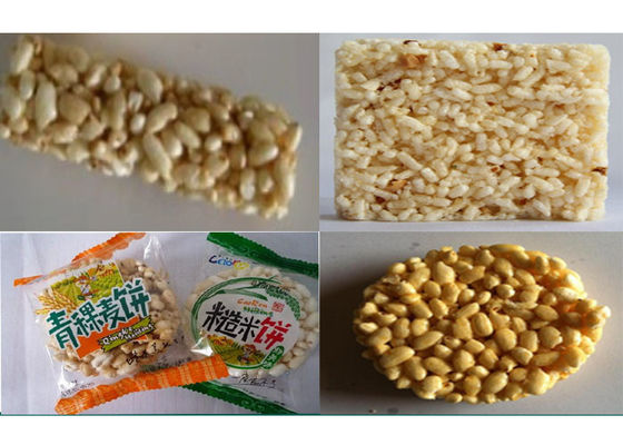 Cấp thực phẩm Puffed Rice ngũ cốc Bar Making Machine 100 ~ 200kg mỗi giờ