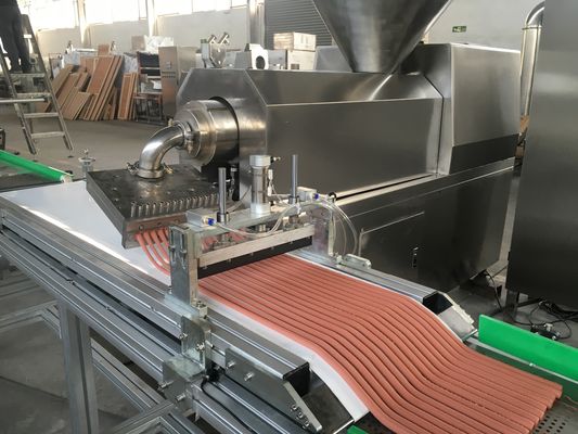 Hệ thống khay tự động Dây chuyền sản xuất thức ăn vật nuôi để chế biến dải thịt