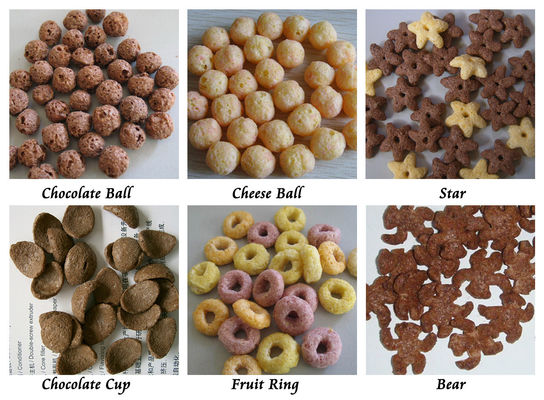 CE Corn Flakes Dây chuyền chế biến Puff Snack Bữa sáng Ngũ cốc ép đùn Động cơ Siemens