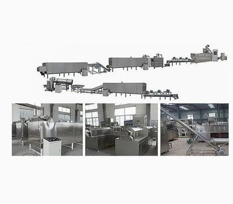 300 - 350kg / h Dây chuyền chế biến bột ngô, máy đùn bánh snack