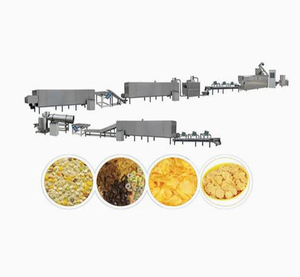 300 - 350kg / h Dây chuyền chế biến bột ngô, máy đùn bánh snack