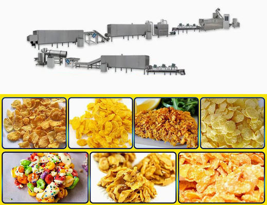 Máy đùn trục vít Twin Corn Flakes Processing Line với các hình dạng khác nhau
