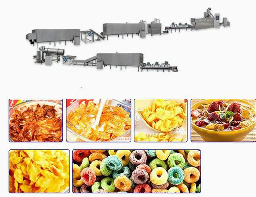 Máy đùn trục vít Twin Corn Flakes Processing Line với các hình dạng khác nhau