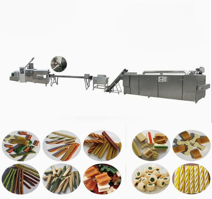 Thiết bị sản xuất thức ăn cho chó cưng tự động xoắn, chăm sóc răng miệng, 145kw