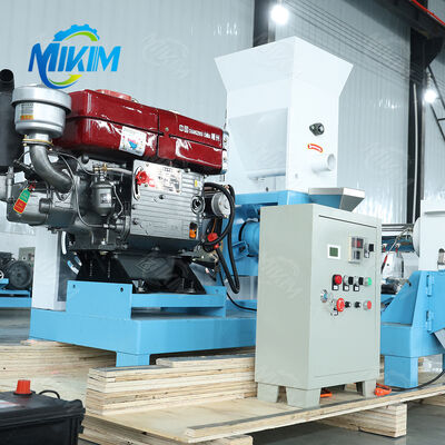 MIKIM Động cơ diesel 20-50kg / h máy làm hạt thức ăn cá nổi 5,5KW Động cơ điện áp tùy biến Máy làm hạt thức ăn cá