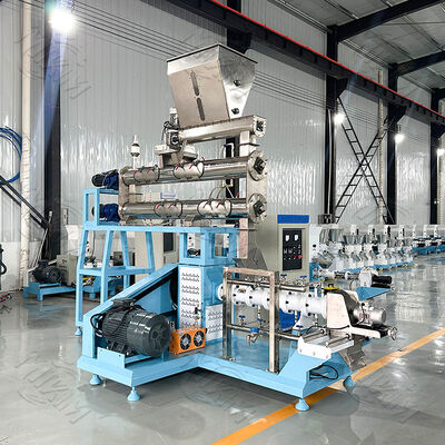 Dry Floating Fish Feed Pellet Processing Line hiệu quả cao 200kg/H-6000kg/H