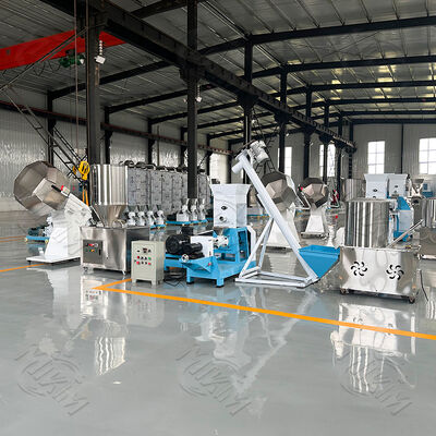Dry Floating Fish Feed Pellet Processing Line hiệu quả cao 200kg/H-6000kg/H