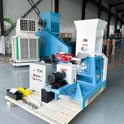 MIKIM Động cơ diesel 20-50kg / h máy làm hạt thức ăn cá nổi 5,5KW Động cơ điện áp tùy biến Máy làm hạt thức ăn cá