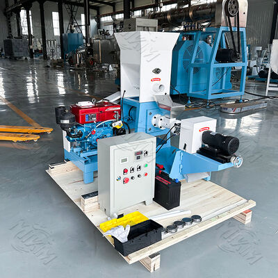 MIKIM Động cơ diesel 20-50kg / h máy làm hạt thức ăn cá nổi 5,5KW Động cơ điện áp tùy biến Máy làm hạt thức ăn cá