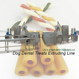 Dog nhai xử lý máy đùn snack, dây chuyền sản xuất thức ăn cho thú cưng