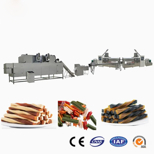 Dog Snacks Dây chuyền sản xuất thức ăn cho chó Simens PLC và màn hình cảm ứng với chứng nhận CE