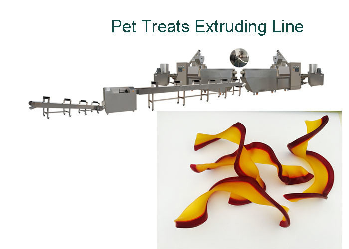 Twin Color Twisted Shape Pet Food Machine Nhai Gum Dog Snacks Dây chuyền sản xuất