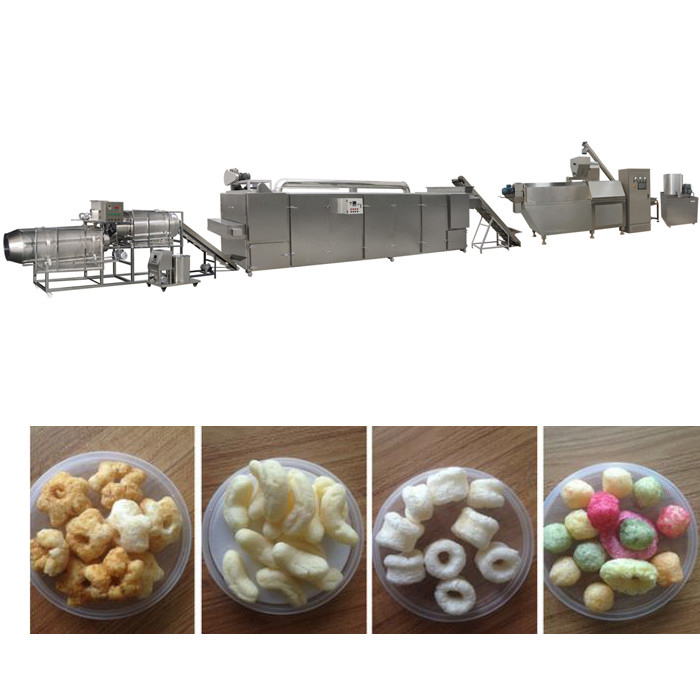 Chứng nhận CE Ngô Pho mát Ball Puff Snack Maker Máy đôi trục vít extruder
