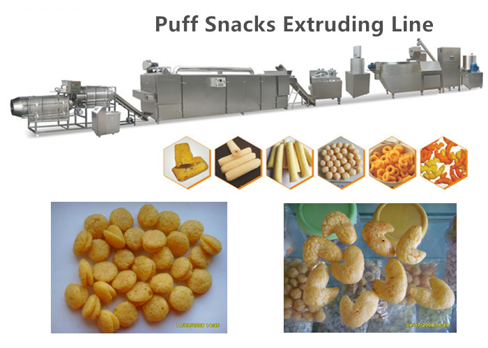 Tốc độ cao Puff Snack Máy làm bột gạo Chất liệu SS304