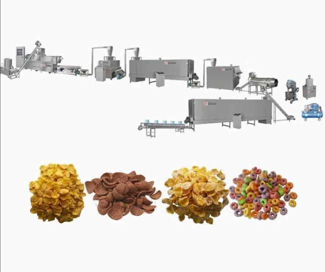 Máy xáo trộn lúa mì Oat Rice Puff được trang bị máy đóng gói