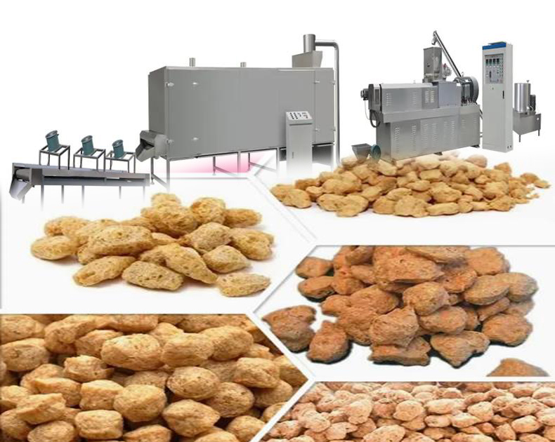 Máy tự động ép đùn đậu nành / dây chuyền sản xuất thực phẩm Protein