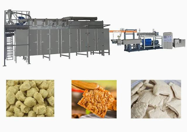 Máy đùn đậu nành tự động bằng thép không gỉ để đùn protein thực vật