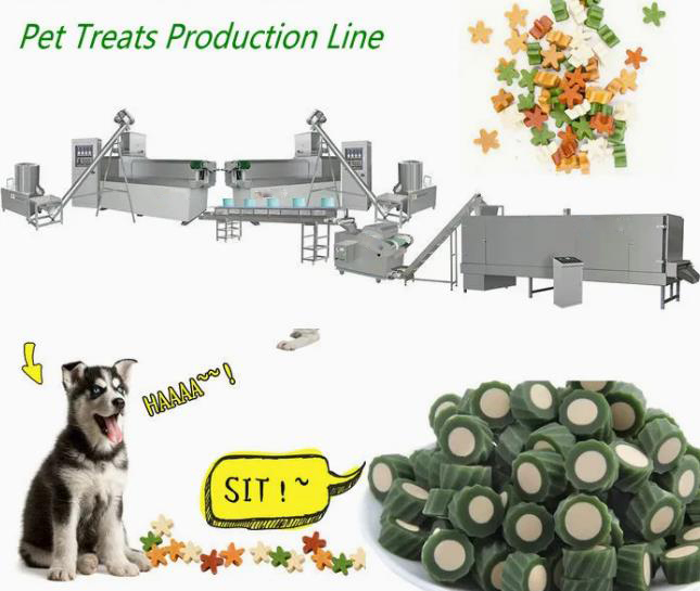 Dây chuyền sản xuất vật nuôi nhai 100KW bằng thép không gỉ cho răng của chó