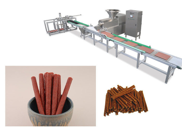 Dây chuyền sản xuất thức ăn cho vật nuôi bằng thép không gỉ Hình thành dải thịt với hệ thống khay tự động
