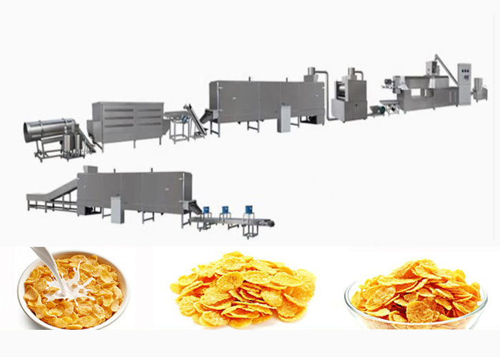 Tiết kiệm năng lượng và Máy đa chức năng Corn Flakes Processing Line / Making Machine