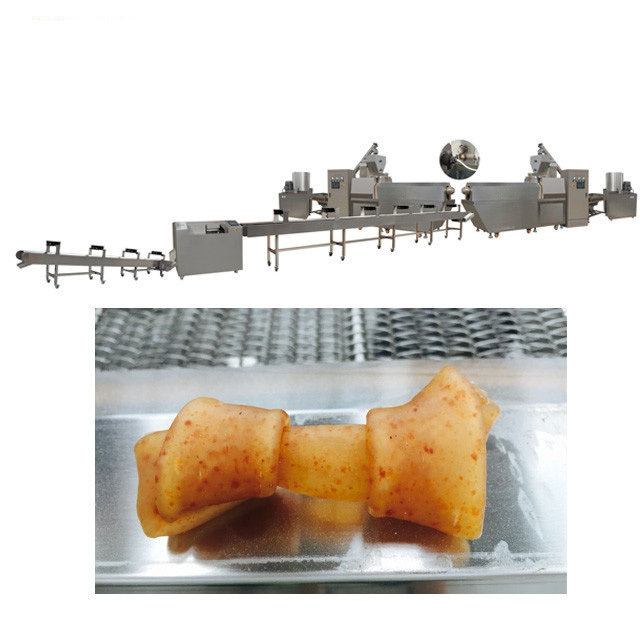 Chó Treats Snacks dòng thức ăn gia súc, máy sản xuất thức ăn cho chó con màu đôi