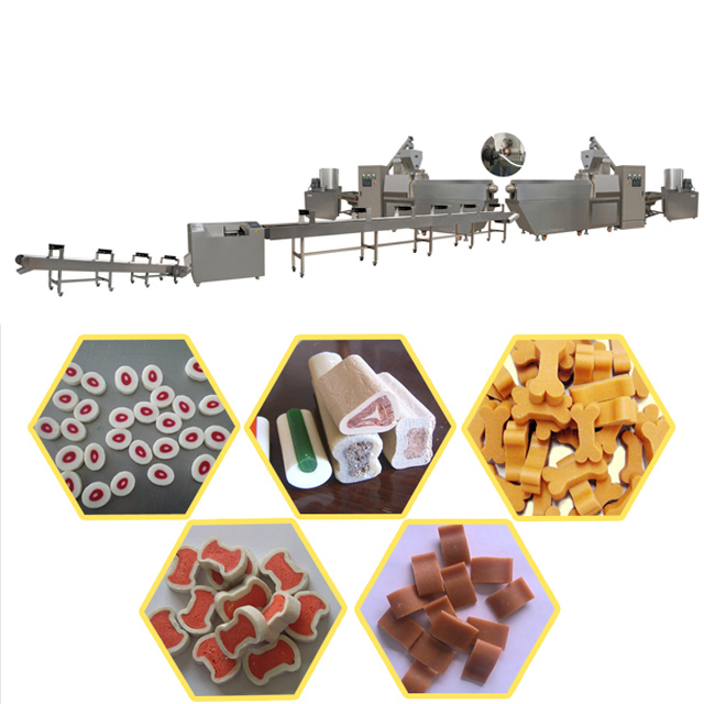 Chewing con vật cưng thực phẩm máy móc thiết bị, Twist Semi Moist Dog Thực phẩm Extruder Đối với Treat Pet